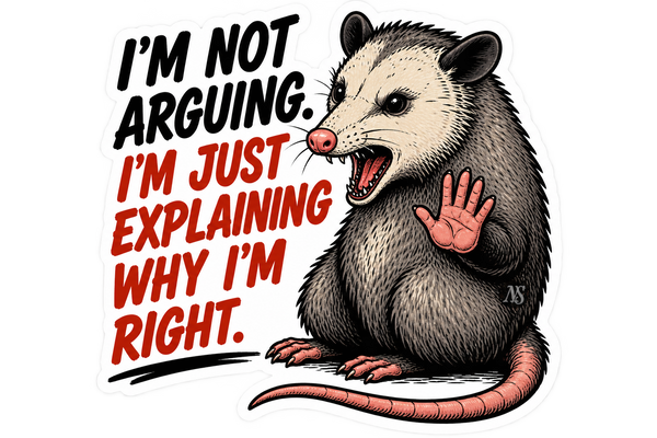 I'm Not Arguing, I'm Just Explaining Why I'm Right Sticker | Funny Quote Decal