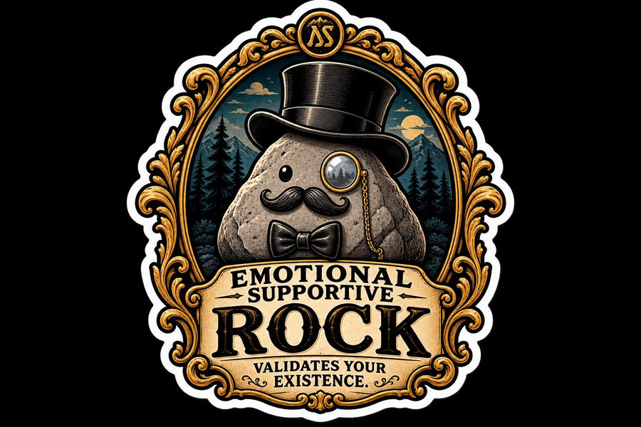 Emotional Supportive Rock Sticker | Gentleman Mental Health Decal