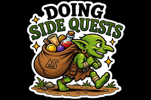 Funny Goblin Sticker | Doing Side Quests RPG Gaming Decal