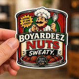 Boyardeez Nuts Sticker | Funny Parody Label Decal