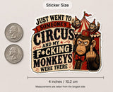 Circus Monkeys Sticker | Funny Adult Humor Decal