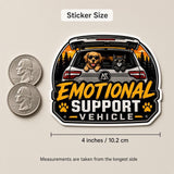 Emotional Support Vehicle Sticker | Funny Dog Cat Car Sticker | Pet Lover Decal