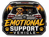 Emotional Support Vehicle Sticker | Funny Dog Cat Car Sticker | Pet Lover Decal