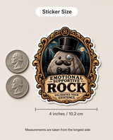 Emotional Supportive Rock Sticker | Gentleman Mental Health Decal