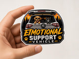 Emotional Support Vehicle Sticker | Funny Dog Cat Car Sticker | Pet Lover Decal