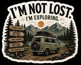 I'm Not Lost I'm Exploring Van Life Sticker | Adventure Decal Waterproof