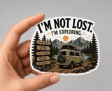 I'm Not Lost I'm Exploring Van Life Sticker | Adventure Decal Waterproof