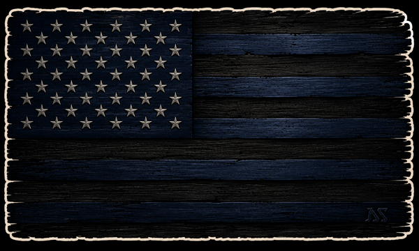 Thin Blue Line American Flag Sticker