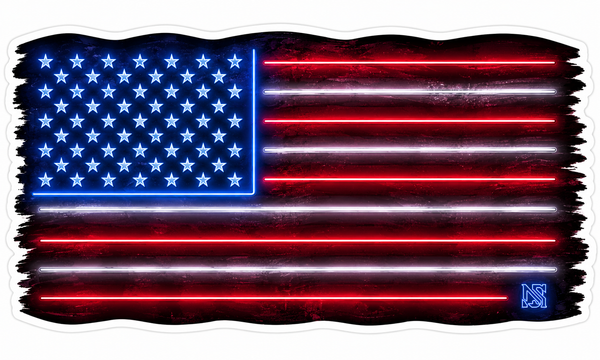 Neon Flag Sticker