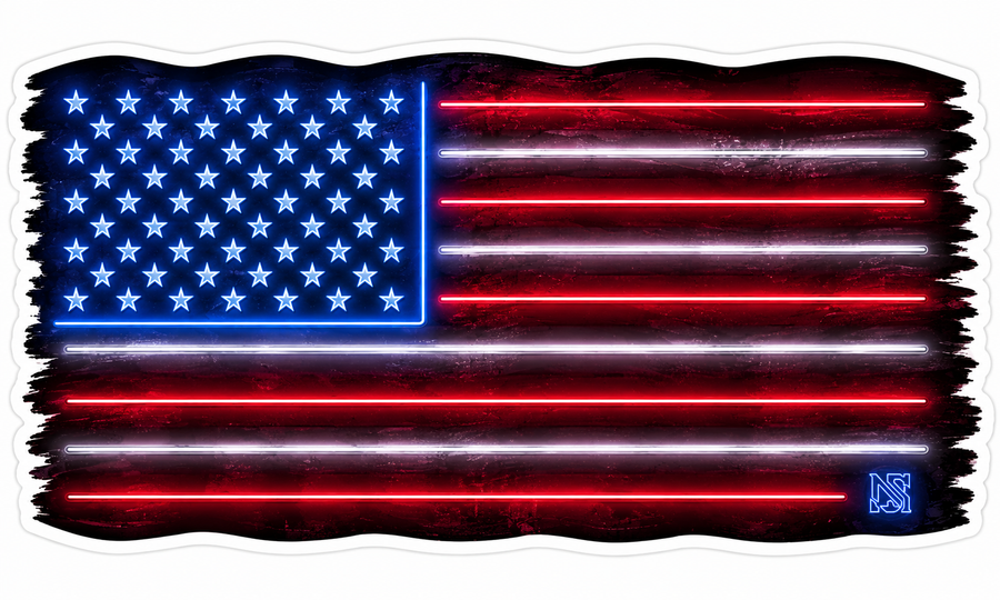 Neon Flag Sticker