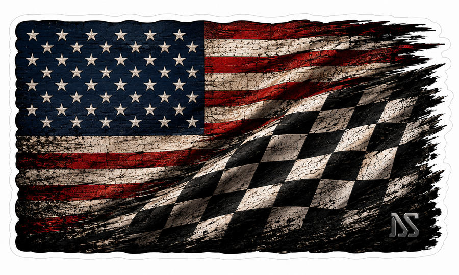Racing Flag Sticker