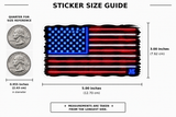 Neon Flag Sticker | Glowing American Flag Decal | Waterproof Vinyl — size guide