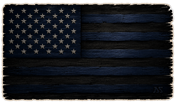 Thin Blue Line American Flag Sticker | Law Enforcement Support Decal | Waterproof Vinyl
