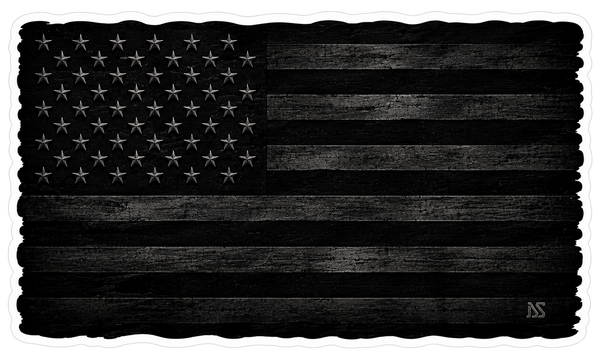 Dark American Flag Sticker | Tactical Blackout Flag Decal | Waterproof Vinyl