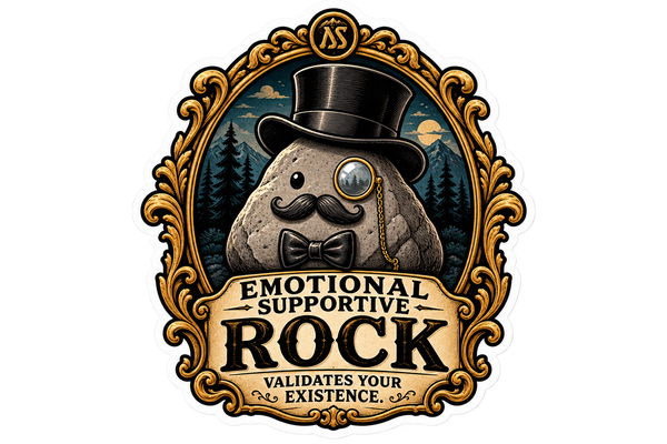 Emotional Supportive Rock Sticker | Gentleman Mental Health Decal