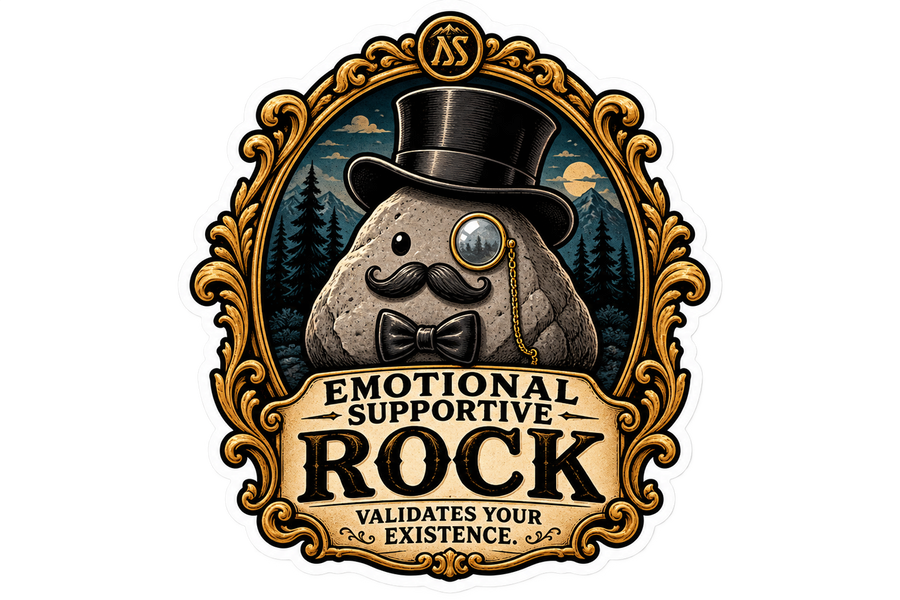 Emotional Supportive Rock Sticker | Gentleman Mental Health Decal