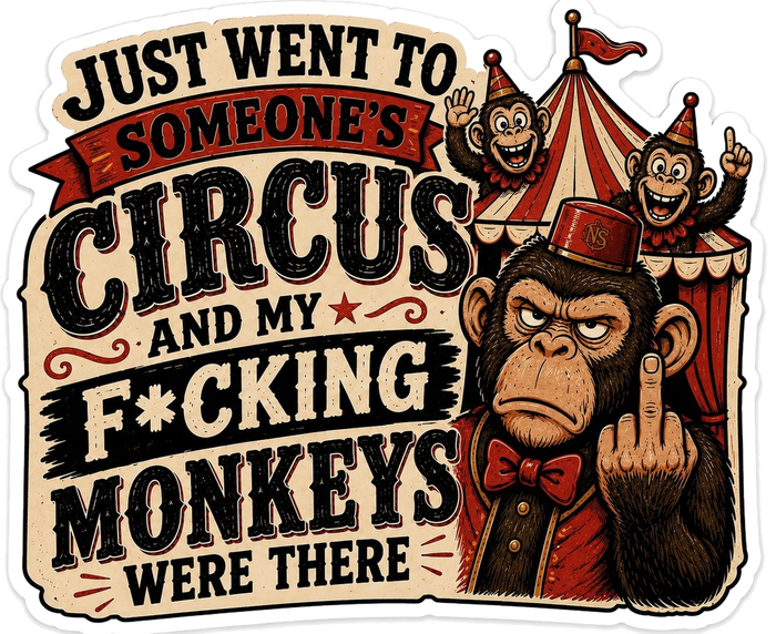Circus monkeys sticker
