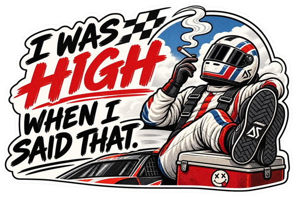 Talladega Nights Racing Sticker | Funny Quote, Waterproof Vinyl (4" Wide)